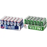 V+ Energy Biermischgetränk, EINWEG (24 x 0.5 l Dose) & VELTINS Pilsener, EINWEG (24 x 0.5 l Dose)