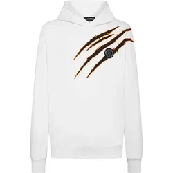 PLEIN SPORT Herren Kapuzensweat SCRATCH, Wei?, 5XL