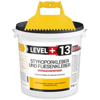 Level + Level+ Set Styroporkleber Dispersionkleber Dekor Deckenplatten L+13 - 25kg + Kunstoffzahnspachtel