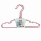 Trade Shop - SET MIT 5 ROSA KLEIDERBÜGELN AUS METALL, HOSENBÜGEL 87695 -