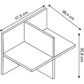 MÖBELPARTNER Serie 500 Kombischrank 100,1 x 41,0 x 174,2 cm weiß