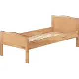Erst-Holz®Seniorenbett Einzelbett extra hoch 100x200 Buchebett Massivholz Natur Rollrost 60.70-10FL