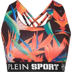 PLEIN SPORT Damen BH Sport BH, Schwarz, L