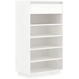 vidaXL Schuhregal 60 x 105 x 34 cm weiß