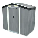 vidaXL Gartenschuppen 2,04 x 1,32 m grau