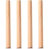 4 Stück Möbelfüße Holz Möbelbeine Aus Holz Runde Form Tischbeine Massivholz Vertikal Möbelfüsse Ersatz Möbelbeine Sofabeine für Sofa Schrank und Bett(30cm)