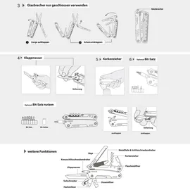 GORANDO GORANDO® Multitool | 16in1 CITY JUNGLE Multifunktions Taschenmesser Edelstahl gr...