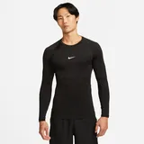 Nike Pro Dri-FIT Tight langarm Funktionsshirt Herren 010 black/white L