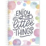 Neumann Ladytimer Ringbuch Little Things 2026 - Taschen-Kalender A5 (15x21 cm) - Schüler-Kalender - Weekly - Ringbindung - 128 Seiten - Alpha Edition