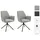 byLIVING Esszimmerstuhl Blair Webstoff hellgrau 2er Set