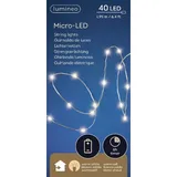 Kaemingk GmbH Kaemingk Micro LED Lichterkette Strang 195 cm 40 Lichter warmweiß - Silber