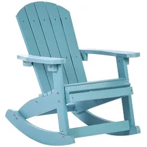 Beliani Schaukelstuhl ADIRONDACK Kunststoff 52 x 67 x 68 cm Blau