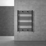 luxebath Badheizkörper Heizkörper Sahara Seitenanschluss Handtuchwärmer Schwarz 75x80cm