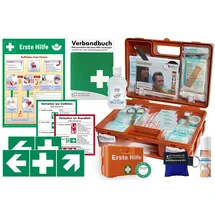 HM Arbeitsmedizin Erste-Hilfe-Koffer M5 QUICK für Betriebe - aktuelle DIN/EN 13157 -KOMPLETTPAKET- inkl. Notfallbeatmungshilfe + Sprühpflaster + Hygiene-Gel