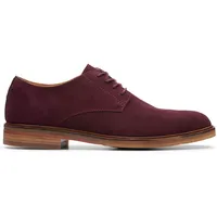 Clarks Herren Clarkdale Moon Derbys, Braun (Burgundy Suede Burgundy Suede) - 42 EU