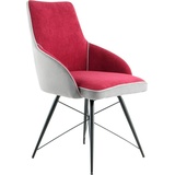Kayoom Schalenstuhl »Stuhl Carol 125«, (Set), 1 St., bequem, zweifarbig, grau/rot, , 27197904-0