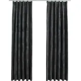 vidaXL Verdunkelungsvorhänge mit Haken 2 Stk. Samt Anthrazit 140x245cm