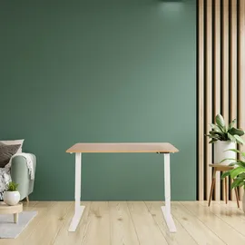 HJH Office Schreibtisch STAND BASIC Weiß / Eiche