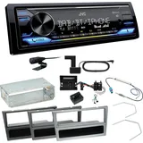 JVC KD-X472DBT DAB+ Bluetooth Einbauset für Opel Signum Corsa C Tigra Twintop