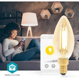 Nedis Nedis, Wi-Fi LED Glühbirne 5W 470lm E14 SmartLife Kerzenform, Weiß