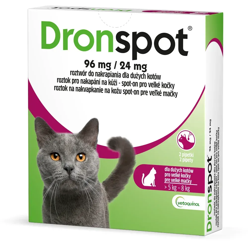 VETOQUINOL Dronspot Tropfen für Katzen 5kg bis 8kg