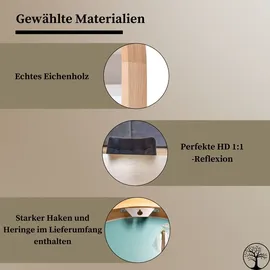 stolarnia pika Oval Spiegel 80 x 48 cm Braun