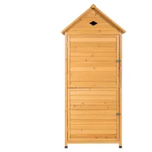 Costway Gartenschrank 0,8 x 0,45 x 1,76 m braun
