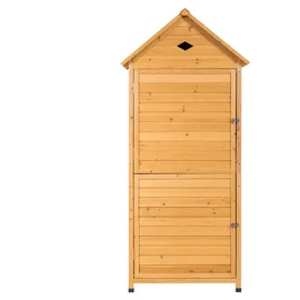 Costway Gartenschrank 0,8 x 0,45 x 1,76 m braun