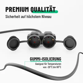 greate. 2fach Verlängerungskabel Outdoor 5m - 2er Pack