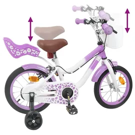 vidaXL Kinderfahrrad Mit Stützrädern 12 Zoll Farbe Lila