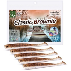 Zite Kunstköder Inzite Shad Classic Brownie – Zander Gummifisch 12cm 5 Stück