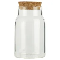 ib laursen Glas Krug mit Korken, 210 ml, Höhe 11, Ø 6,2 cm