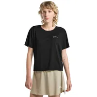 Jack Wolfskin Prelight Stride Crop Kurzarm-t-shirt - Black -
