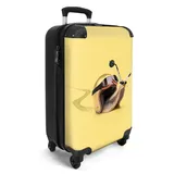 NoBoringSuitcases.com© Hartschalen-Trolley Schnecke - Helm - Rennsport - Kinder 55x35x20cm, 4 Rollen, Handgepäck Koffer, Hartschalenkoffer Kinder, Jungen bunt|gelb 35 cm x 55 cm x 20 cm