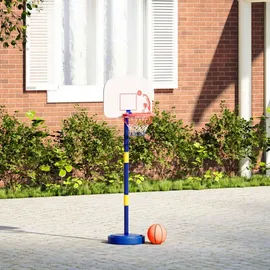 vidaXL Basketballkorb Blau/Gelb/Weiß 90 x 121 cm