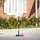 vidaXL Basketballkorb Blau/Gelb/Weiß 90 x 121 cm