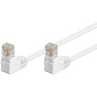 goobay 96069 CAT 5e Patchkabel, 2x 90° Gewinkelt, U/UTP, Weiß