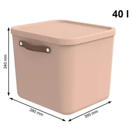 Rotho Maloja Aufbewahrungsbox 39,5 x 38,0 x 34,0 cm 2-tlg. rosa