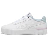 PUMA Mädchen Carina 2.0 Tropical Jr Sneaker, Puma White Turquoise Surf Grape Mist, 38.5 EU - 38.5 EU