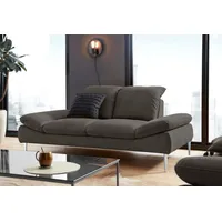 W.SCHILLIG 2-Sitzer enjoy&MORE, mit Sitztiefenverstellung, Füße silber matt, Breite 202 cm grau