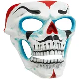 W WIDMANN MILANO Party Fashion - Maske Clown Totenkopf, Dia de los Muertos, Killer Clown, gruseliges Halloween Kostüm