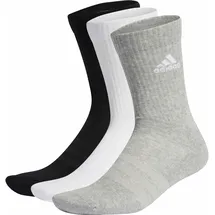 adidas Cushioned Crew Socken 3er Pack Medium Grey Heather / White / Black 25-27