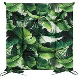 Eurofirany Wasserfeste Stuhlkissen Outdoor Sitzkissen Garten Kissen Terasse 40x40 Auflage Sitzauflage Bodenkissen Polster (Dschungel Grün)