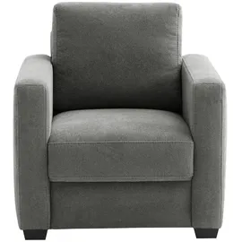 Sconto Sessel Lisa de Luxe Mikrofaser 85 x 90 x 93 cm Grau