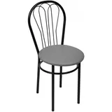 All4All Esszimmerstuhl Küchenstuhl Venus Schwarz Metallgestell Kunstleder viele Farben Stuhl Küchenstuhl (017 Hellbraun)