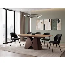 WFL GROUP Vanta 180 x 76 x 90 cm ausziehbar Eiche braun