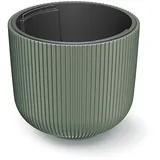 Tymar Blumentopf mit Einsatz, Blumenkübel aus Kunststoff, Übertopf, Pflanzkübel Gross(DBML Grün,ø 30 cm)