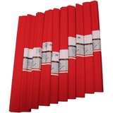 Werola Transparentpapier WEROLA Feinkrepp FEUERROT 10 Rollen 50x250cm Rolle