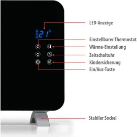 Alpina Elekstrischer Heizstrahler 2 kW Schwarz