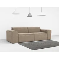 3-Sitzer RAUM.ID "Norvid" Sofas Gr. B/H/T: 240cm x 75cm x 93cm, Struktur weich, mit Federkern, grau (taupe) modular, wahlweise mit Kaltschaum, Komfortschaum oder Taschenfederkern